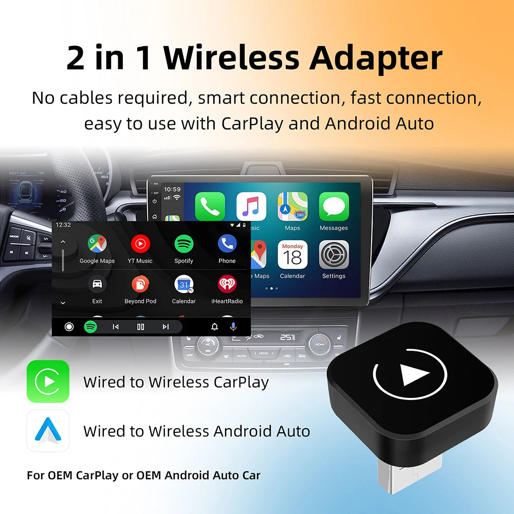 Wireless CarPlay/Android Auto Dongle