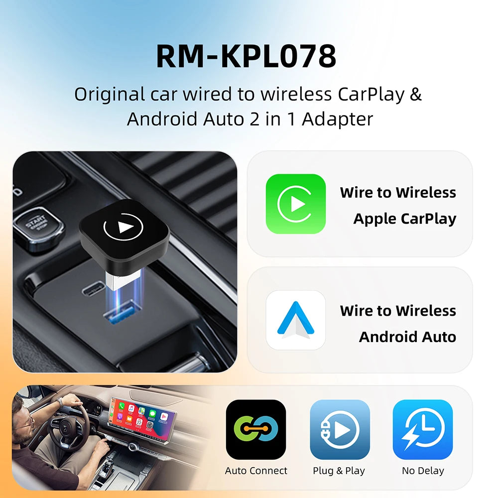 Wireless CarPlay/Android Auto Dongle