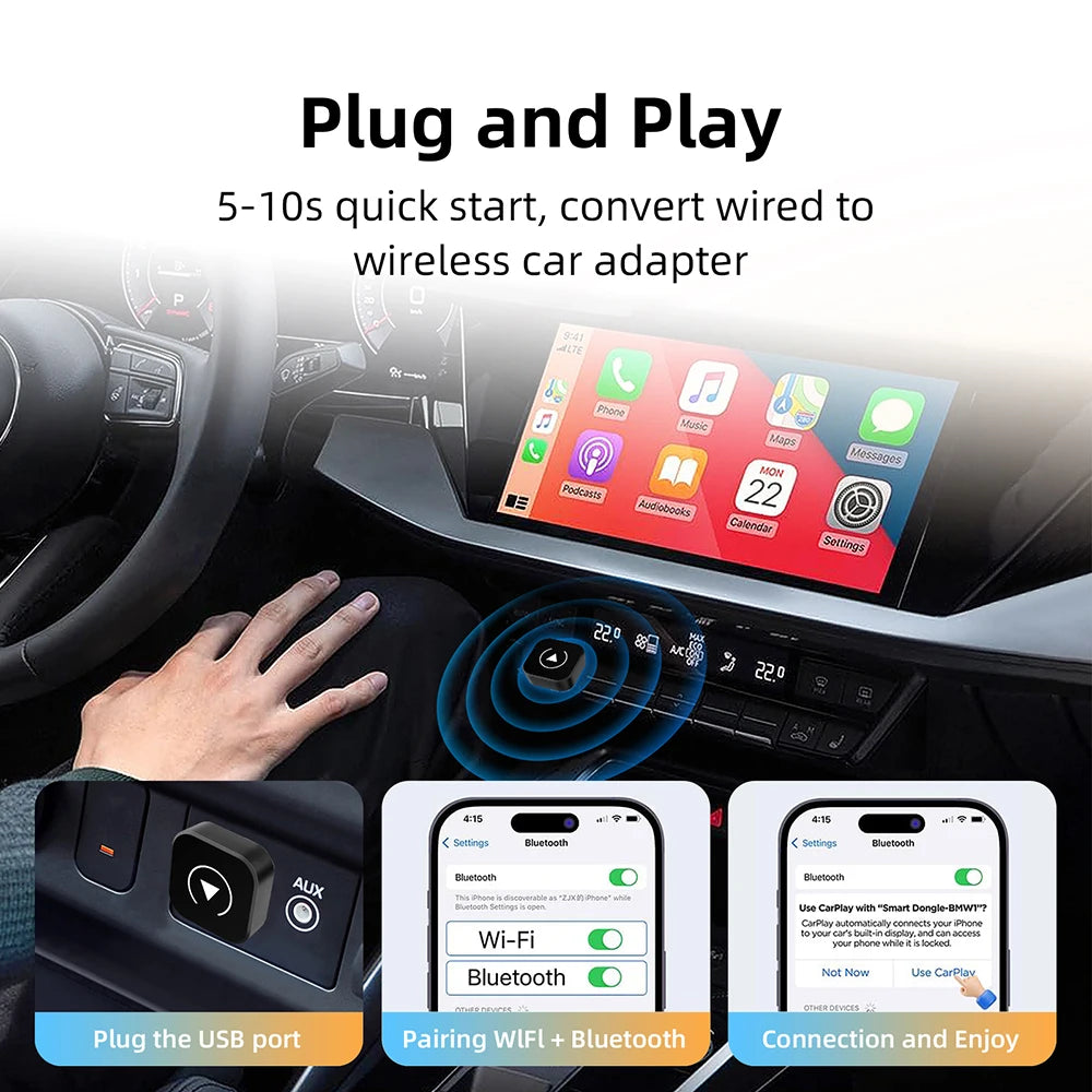 Wireless CarPlay/Android Auto Dongle